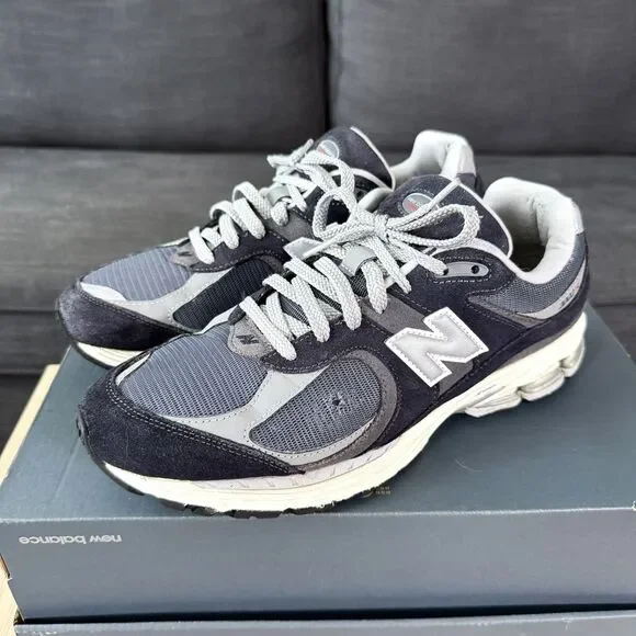 New Balance 2002R Eclipse Raincloud Blue Navy Suede Casual Men's Size 10.5